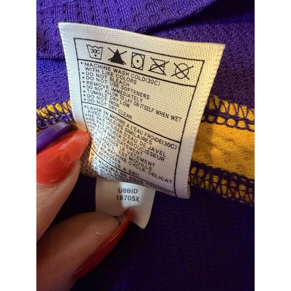 Nike LSU Tigers Shirt Mens Large Purple Dri Fit Polo Football NCAA - Picture 11 of 11